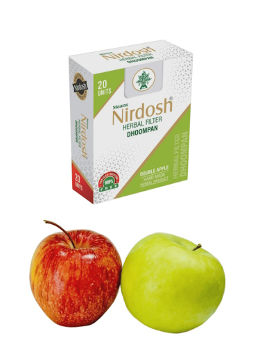 Ингалятор аюрведический с фильтром Двойное яблоко (Nirdosh Herbal Filter Apple) 20 шт